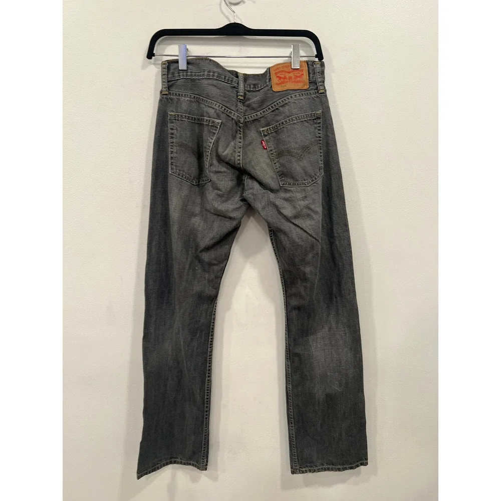 Levi Strauss Jeans 514 Mens Gray Straight Leg Denim Jeans 28x30 S40115 NXHK